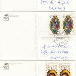 Berlin - Weihnachten 1976/78, je Mehrfachfrankatur ex Block, 3 Karten 1991