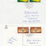 Berlin - Jugend 1978, je Mehrfachfrankatur, 4 Briefe/Briefdrucksache/Karte 1991