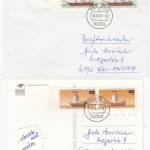 Berlin - Jugend 1977, je Mehrfachfrankatur, 4 Briefe/Briefdrucksache/Karte 1991