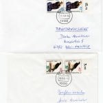 Berlin - Jugend 1973, je Mehrfachfrankatur, 4 Briefe/Briefdrucksache/Karte 1991
