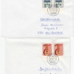 Berlin - Wofa 1973 je Mehrfachfrankatur, 4 Briefe/Briefdrucksache/Karte 1991