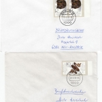 Berlin - Wofa 1987 je Mehrfachfrankatur, 4 Briefe/Briefdrucksache1991