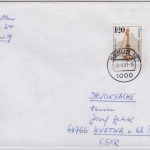 Berlin - 120 Pfg. Straßenpumpe, Drucksache i.d. CSSR, Berlin - Kvetna 1991