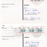 Berlin - 20 Pfg. Frauen, Paar Ortskarte Berlin, 3x20 a. Karte Neu-Anspach 1990