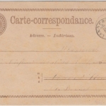 Schweiz - Landeron, kl. K1 a. 5 Rp GA-Karte 1874