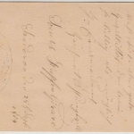 Schweiz - Landeron, kl. K1 a. 5 Rp GA-Karte 1874