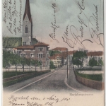 Schweiz - Rorschach, Mariabergstraße, farb. AK gelaufen 1905 Kanton St. Gallen