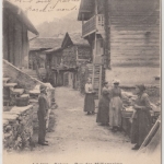 Schweiz - Salvan, Rue des Millionnaires, sw-AK gelaufen 1904, Kanton Wallis