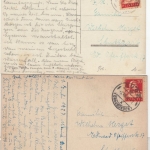 Schweiz - Zouz, 2 alte Ansichtskarten Sommer/Winter, gelaufen 1927/28
