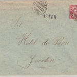 Schweiz - Uster, Stations-L1 a. Brief Ambulant No.36 n. Yverdon 1906