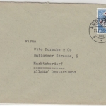 Schweiz - 40 Rp Apollofalter, Brief Amriswil - Marktoberdorf 1956
