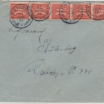 DR-Infla - 5x40 Pfg. Ziffer, Brief Bahnpost Gemünden Schlüchtern I, 1922 n.