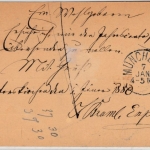 Bayern - Baumgarten 6/1 (1880), HKS a. 5 Pfg. GA-karte n. München