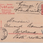 Bayern - 10 Pfg. Rauten GA-Karte n. FRANKREICH K2 Bruck (Fürstenfeld) 1907 n.