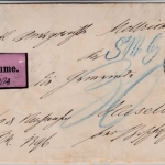 Bayern - Mellrichstadt 1880 K1 a. unfrank. Nachnahmebrief/Nachporto n. Haselbach