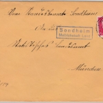 DR - Sondheim Mellrichstadt Land, Landpost-Ra2 a. Brief n. München 1931