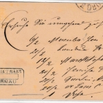 Bayern - Murnau (1874), K1 a. 2 Kr. GA-Karte n. Augsburg