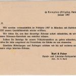 All.Bes. - Murnau Bezahlt 16.1.46, lila Tagesstpl. a. Drucksachenkarte n. Prien