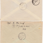 All.Bes. - Murnau 1946/48 roter bzw. grünblauer R-Stempel, Einschreibebriefe