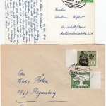 BRD - Bahnpost München-Kochel Zug 01421, 01413, 01400 - 2 Briefe/1 Karte 1954/59