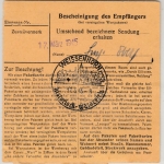 DR - 2x30 Pfg. AH, Paketkarte Thalham - Weissenhorn 17.3.45, spätes Datum