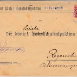 Bayern - 15 Pfg. Staatswappen, Vordruckkuvert/Dienstbrief Neufahrn 1918 n.
