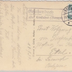 DR - Grießenbach ü. Landshut, Landpost-Ra2 a. Karte n. Ettal 1934