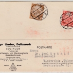 DR - 12+3 Pfg. Hindenburg/Perfin "HL", Karte i.d. SCHWEIZ, Solingen 1933 n.