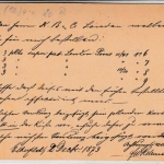 DR - Elberfeld 1873 Hufeisen-Stpl. 1/2 Gr. Brustschild-GA-Karte n. Barmen