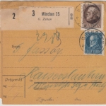 Bayern - 1 M. Ludwig u.a., Paketkarte/Selbstbucher Müncehn 25, 1917 n.