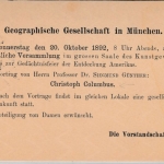 Bayern - 3 Pfg. Rauten, GA-Karte m. Zudruck/Geographische Ges. München 1892