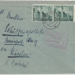 DR - Anschrift ungenügend...München 2, roter Ra5 a. Brief v. Mengen 1940
