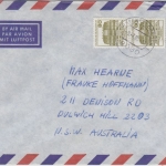 BRD - 2x80 Pfg. B&S, Lupo-Brief n. AUSTRALIEN Fürstenfeldbruck - Dulwich 1986