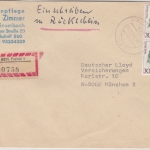 BRD - 2x300 Pfg. Frauen, Einschreibebrief/Rückschein Freital - München 1991