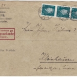 DR - 3x20 Pfg. Ebert, Zustellurkunde Bensheim - Kleinhausen 1930