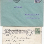 DR - Hamburg 1907/1919, 4 Belege m. versch. Maschinen-Stempeln