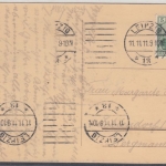 DR - Leipzig Schnapszahlen-Stempel 11.11.11 a. entspr. Karte n. Zehlendorf