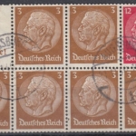 DR - Hindenburg Heftchenblatt 94 sauber gestempelt Augsburg 1940