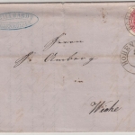 Preussen - 1 Sgr. Adler, Brief K2 Hohenmölsen - Wiehe 1865, mit Inhalt
