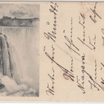 USA - Niagara Falls 1902, Flaggen-Stpl. a. entspr. AK n. Berlin