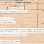 DDR - Telegramm Stralsund - Stuttgart 1975 m. Tickerzensur ZCZC