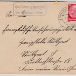 DR - Goldburghausen ü. Bopfingen, Landpost-Ra2 a. Brief n. Stuttgart 1936