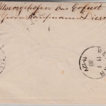 DR - 10 PfgE, Brief/Irrläufer Rimbach - Weimar - Ilversgehofen 1880