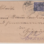 DR-Infla - 2x20 Pfg. Dienst "21", Brief Wald (Hohenzollern) - Göggingen 1921