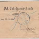 DR - Neidenstein 1881, K1 a. Zustellurkunde/Wendebrief n. Sinsheim