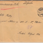 DR - Gotha 1917, Feldpost-Wertbrief a. Fernsprechabt. 103/Dt. Feldpost 806