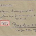 SBZ - Frankenberg Bezahlt 17.10.45, Einschreibebrief n. Dresden