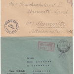 All.Bes. - Kändler ü. Limbach 1946, Gebühr bezahlt, 2 Briefe/2 versch. Paraphen