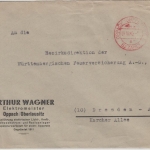 All.Bes. - Oppach(Oberlausitz) Bezahlt, Tagesstpl. a. brief n. Dresden 19.10.45