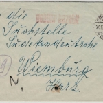 All.Bes. - Crossen (Mulde) 20.12.45, Gebühr bezahlt L1 a. Brief n. Wiemburg